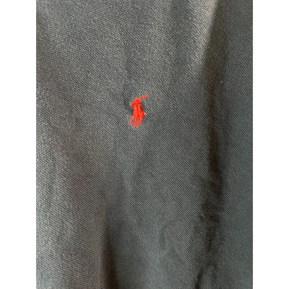 Ralph Lauren Classic Navy Blue Polo Shirt with Red‎ Logo Short Sleeve Shirt